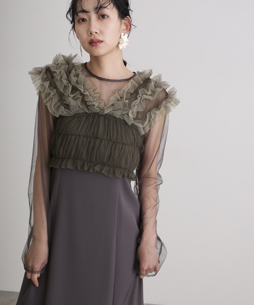 atlo（アトロ） ドレス 袖あり＆ミモレ丈同窓会3点セットセレモニー