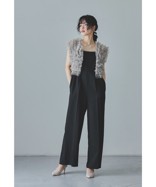 niana（ニアナ） パンツドレス チュールベストオールインワンドレス