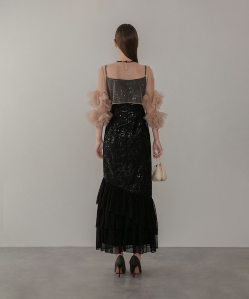 Leja（レジャ） ドレス 「LEJA」フラワースパンコールチュールフリル