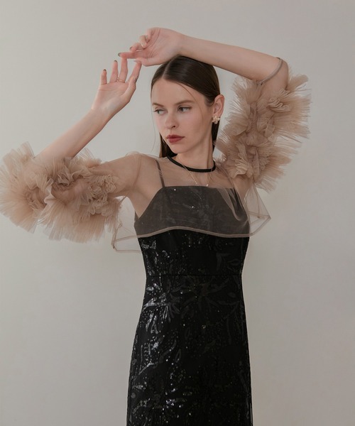 Leja（レジャ） ドレス 「LEJA」フラワースパンコールチュールフリル