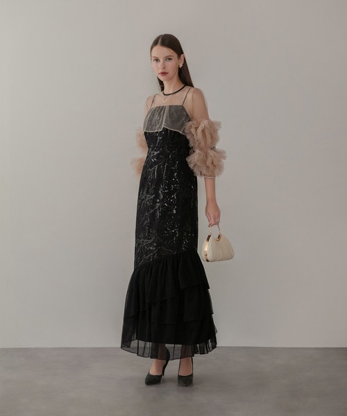 Leja（レジャ） ドレス 「LEJA」フラワースパンコールチュールフリル