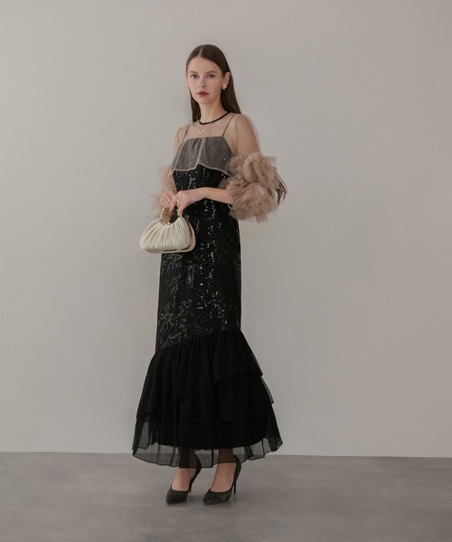 Leja（レジャ） ドレス 「LEJA」フラワースパンコールチュールフリル