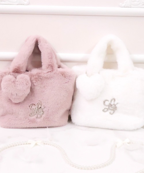 LAFARY（ラファリー） トートバッグ ブローチ付きファーバッグ