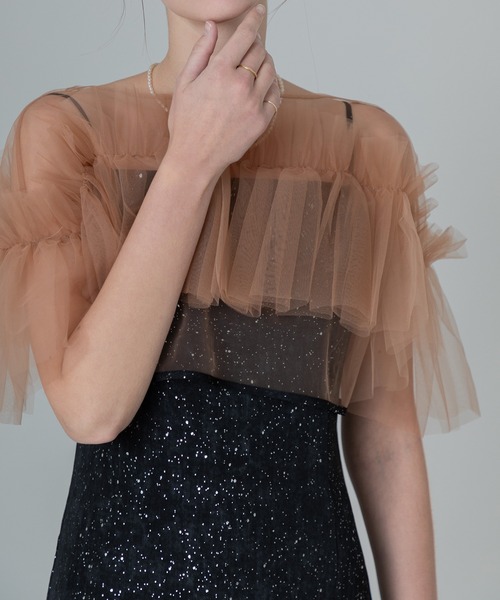 Leja（レジャ） ドレス 「LEJA」チュールフリルボレロペイント