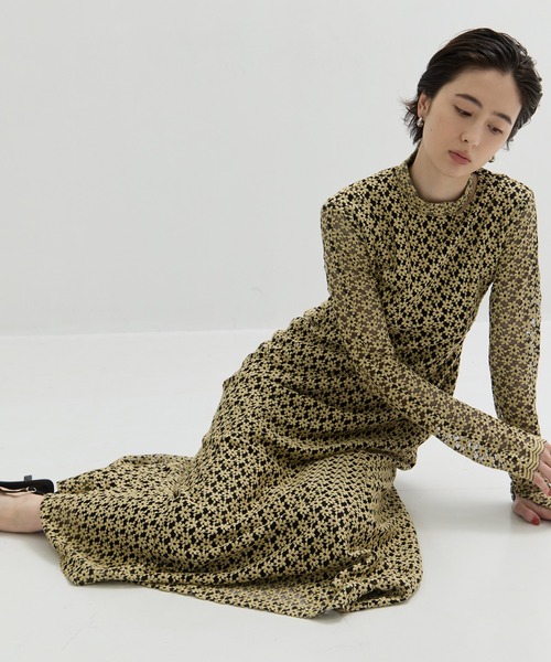 CLANE（クラネ） ワンピース 「CLANE/クラネ」3D FLOWER LACE SLASH