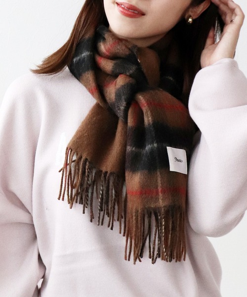 Jines（ジネス） ストール マフラー ウールカシミア リバーシブル