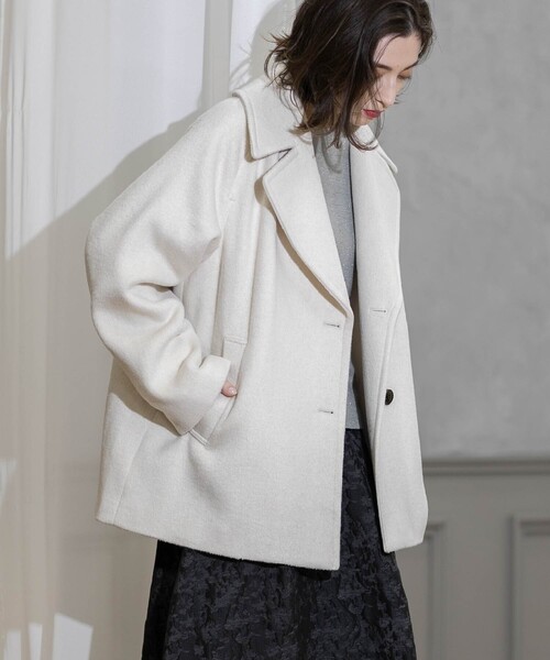 OPAQUE.CLIP（オペークドットクリップ） ピーコート 40 オフホワイト