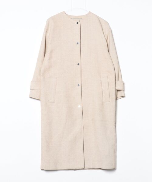 UNITED ARROWS（ユナイテッドアローズ） ノーカラーコート 34 ベージュ