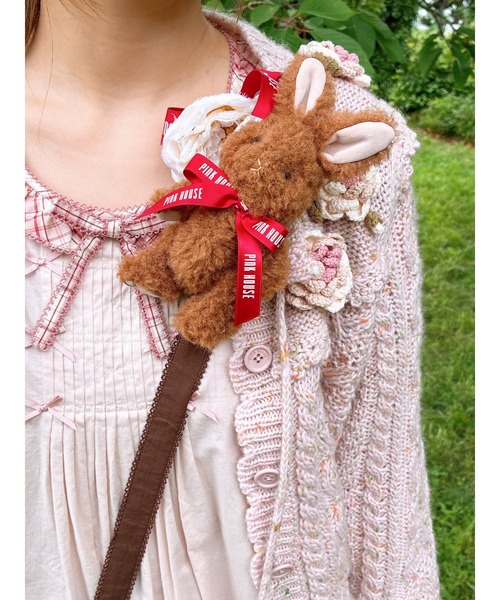 新品未使用】ピンクハウス/ティーカップワッペンブローチ PINK HOUSE