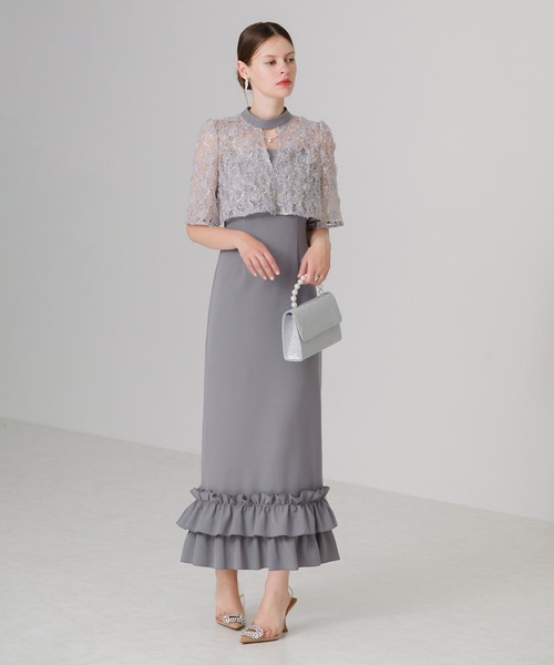 Leja（レジャ） ドレス 「LEJA」フラワースパンコールチュールフリルI