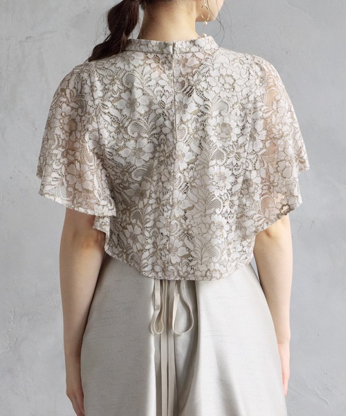 AIMER（エメ） ドレス レースブラウス付2WAYシャンタンフィット