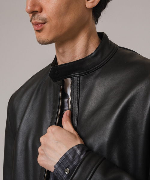 EDIFICE（エディフィス） 革ジャン ライダース ナッパレザー シングル