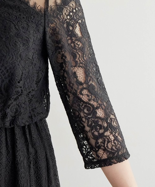 ADAM ET ROPE'（アダムエロペ） ワンピース チュールパネルレース