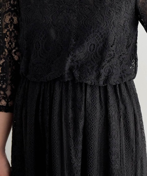 ADAM ET ROPE'（アダムエロペ） ワンピース チュールパネルレース