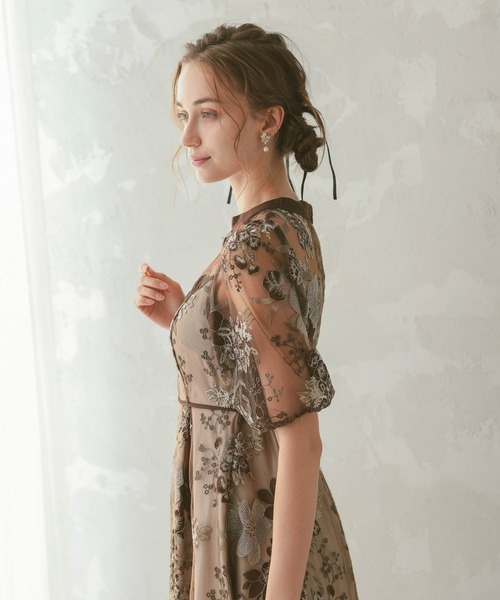 Dorry Doll（ドリードール） ドレス フラワーエンブロイダリードレス