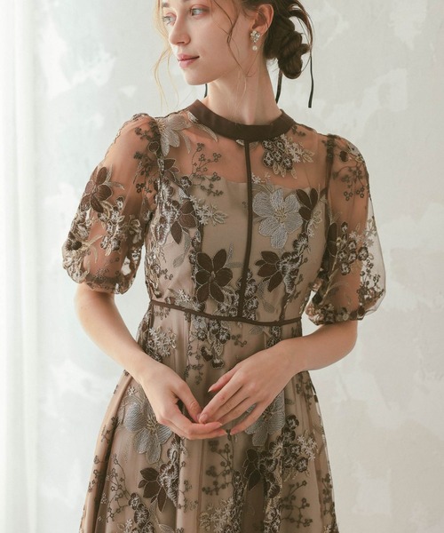 Dorry Doll（ドリードール） ドレス フラワーエンブロイダリードレス