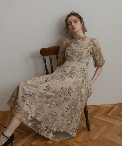 Dorry Doll（ドリードール） ドレス フラワーエンブロイダリードレス