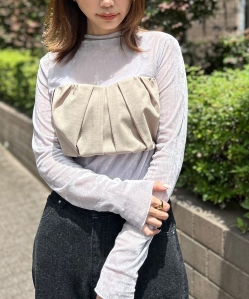 JILL STUART（ジルスチュアート） チューブトップ ベアトップ タック