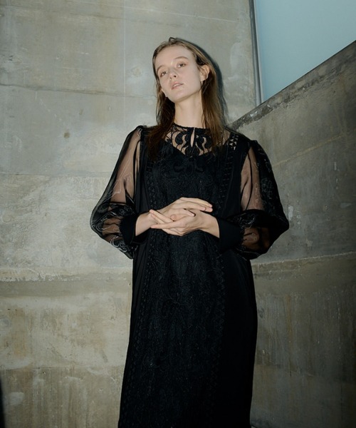 LE'RURE ドレス Jacquard lace pencil dress : ZOZOTOWN Yahoo!店