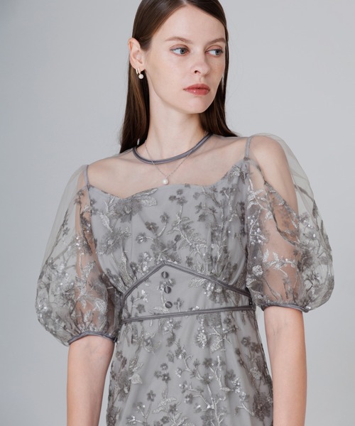 Leja（レジャ） ドレス 「LEJA」フラワーディテールパフスリーブI