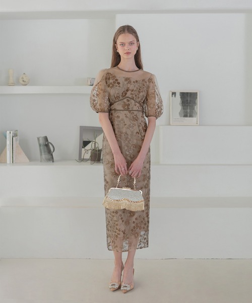 Leja（レジャ） ドレス 「LEJA」フラワーディテールパフスリーブI