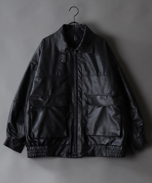 SITRY（シトリー） ブルゾン アウター synthetic leather Big A-2