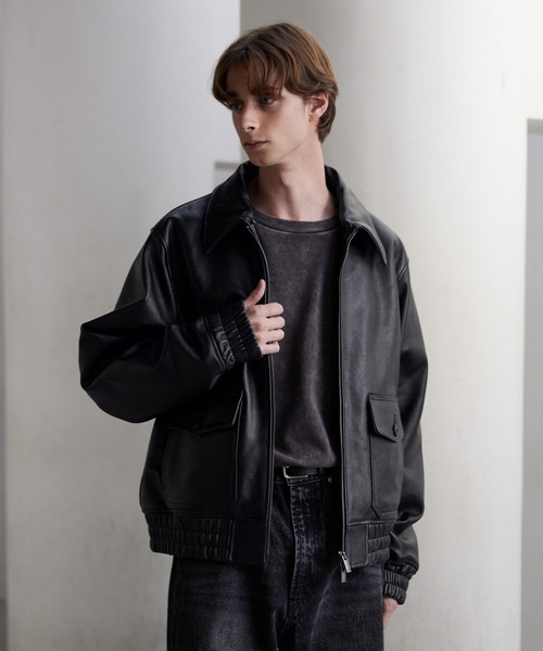 CLEL（クレイル） ブルゾン アウター 「CLEL」Cow Leather G-1 Blouson