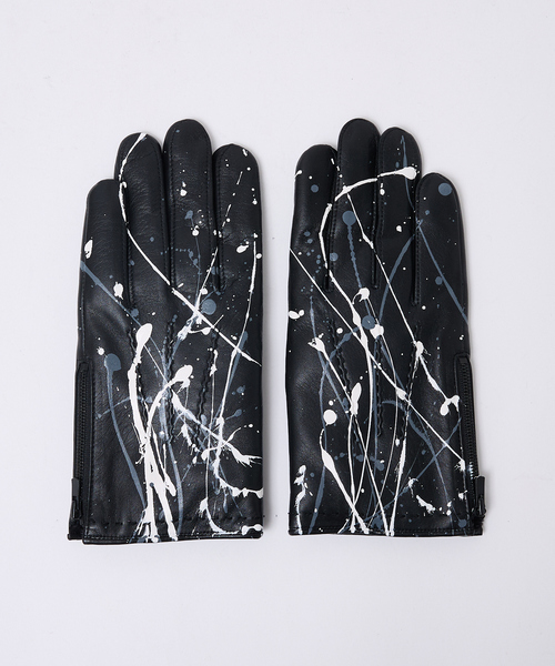 5351 POUR LES HOMMES 手袋 ペインティング レザーグローブ / 手袋