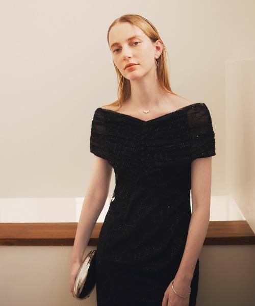 Leja（レジャ） ドレス 「LEJA」2wayレース花柄オフショルダー