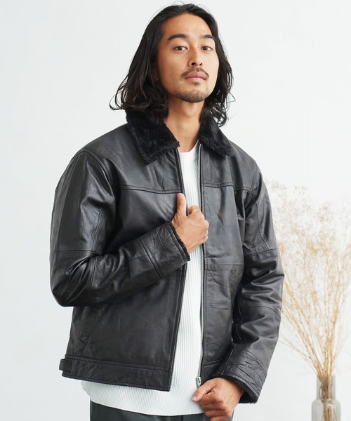 roshell（ロシェル） ブルゾン アウター リプロダクトレザー 本革