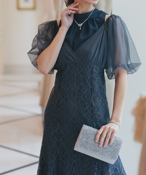 Dorry Doll（ドリードール） ドレス ラメチュールオフショルデザイン