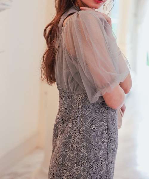 Dorry Doll（ドリードール） ドレス ラメチュールオフショルデザイン