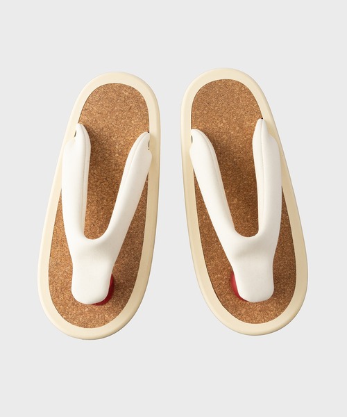 JOJO（ジョジョ） サンダル 「JOJO/ジョジョ」BEACH SANDAL 白/赤