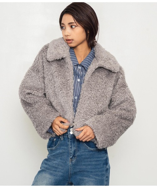 ANAP（アナップ） ブルゾン アウター フェイクファー衿付きジャケット