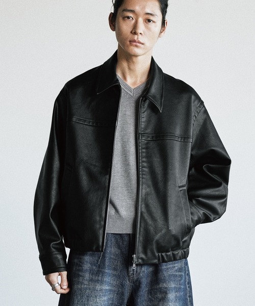 WYM LIDNM ブルゾン アウター ARTIFICIAL GRAIN / FAUX SUEDE ZIP
