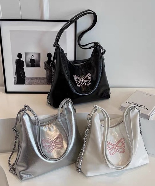 shopnikoniko（ショップにこにこ） トートバッグ バタフライ刺繍 2way