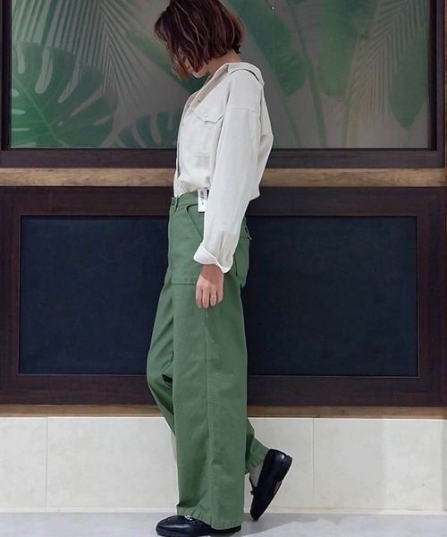 SOMETHING（サムシング） チノパン ベイカーチノワイドパンツ