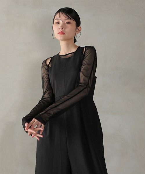 Kana パンツドレス シアートップス ビスチェ オールインワン パンツ