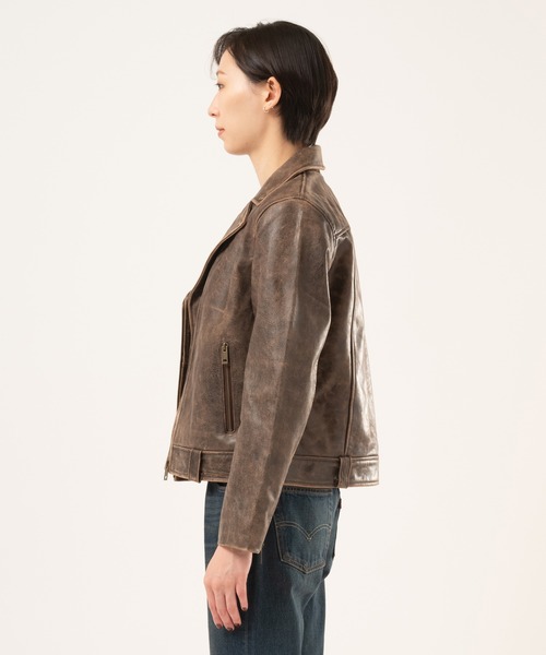 LEVI'S リーバイス 韓国製90s レザージャケット ライダース ラムレザー