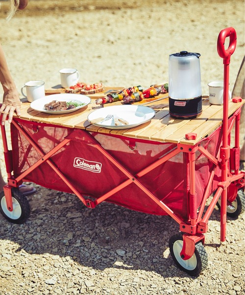 Coleman（コールマン） アウトドアワゴンウッドロールテーブル