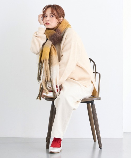 NICOLE white（ニコルホワイト） マフラー ストール ボリューム