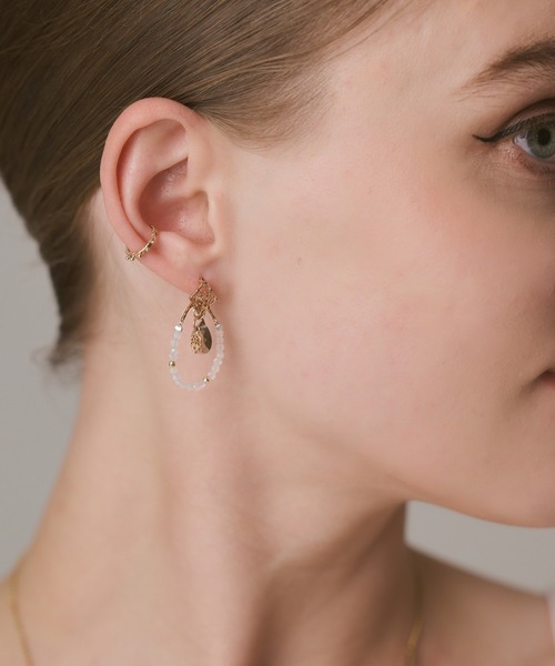 agete（アガット） チャーム K5スモーキークォーツピアスチャーム