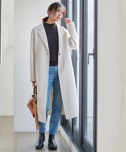 23区（ニジュウサンク） チェスターコート 38 ベージュ レディース