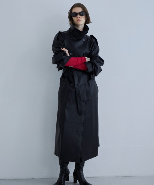 JOSE MOON（ジョゼムーン） トレンチコート コート FAUX LEATHER