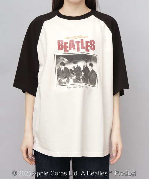 The Beatles tシャツ ビートルズ 古着風 ラグラン バンドTシャツ