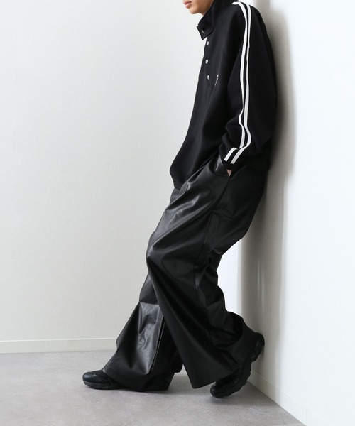 Nilway（ニルウェイ） スラックス 2タックPUレザーワイドフレア袴