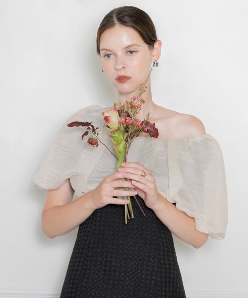 Leja（レジャ） ドレス 「LEJA」2WAYオフショルダーパフスリーブバリエ