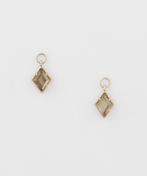 agete（アガット） チャーム K10クォーツ／シェルピアスチャーム