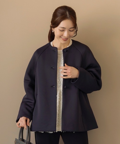 Sono（ソーノ） ノーカラーコート コート 「SONO/ソーノ」「SONO NAVY