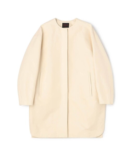 TOMORROWLAND collection ノーカラーコート コート コットンシルク